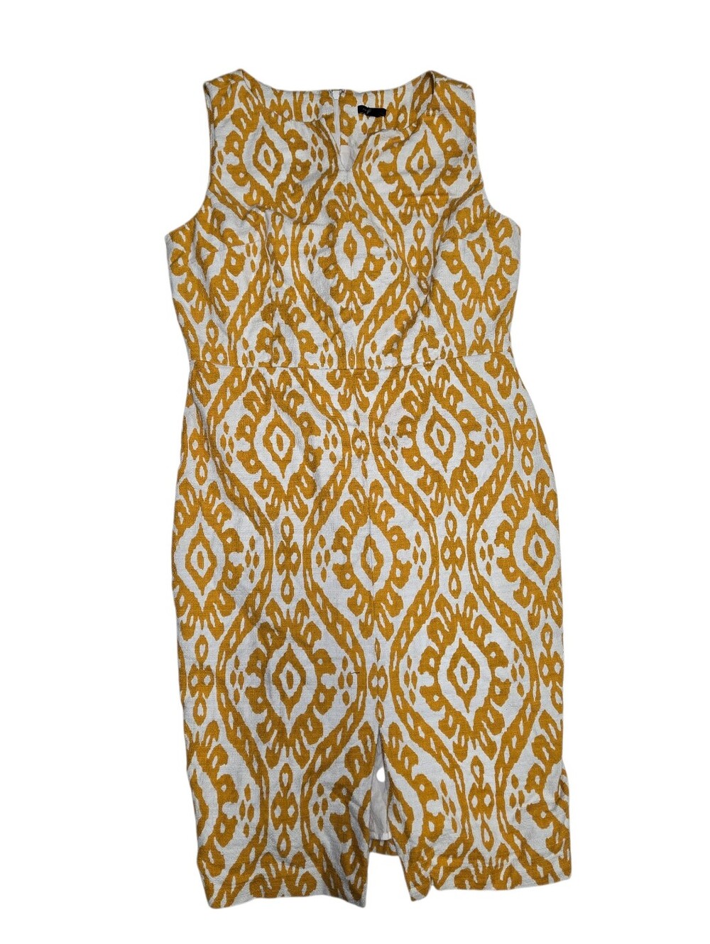 Ann Taylor yellow and white dress pattern Size 12 y2k Retro